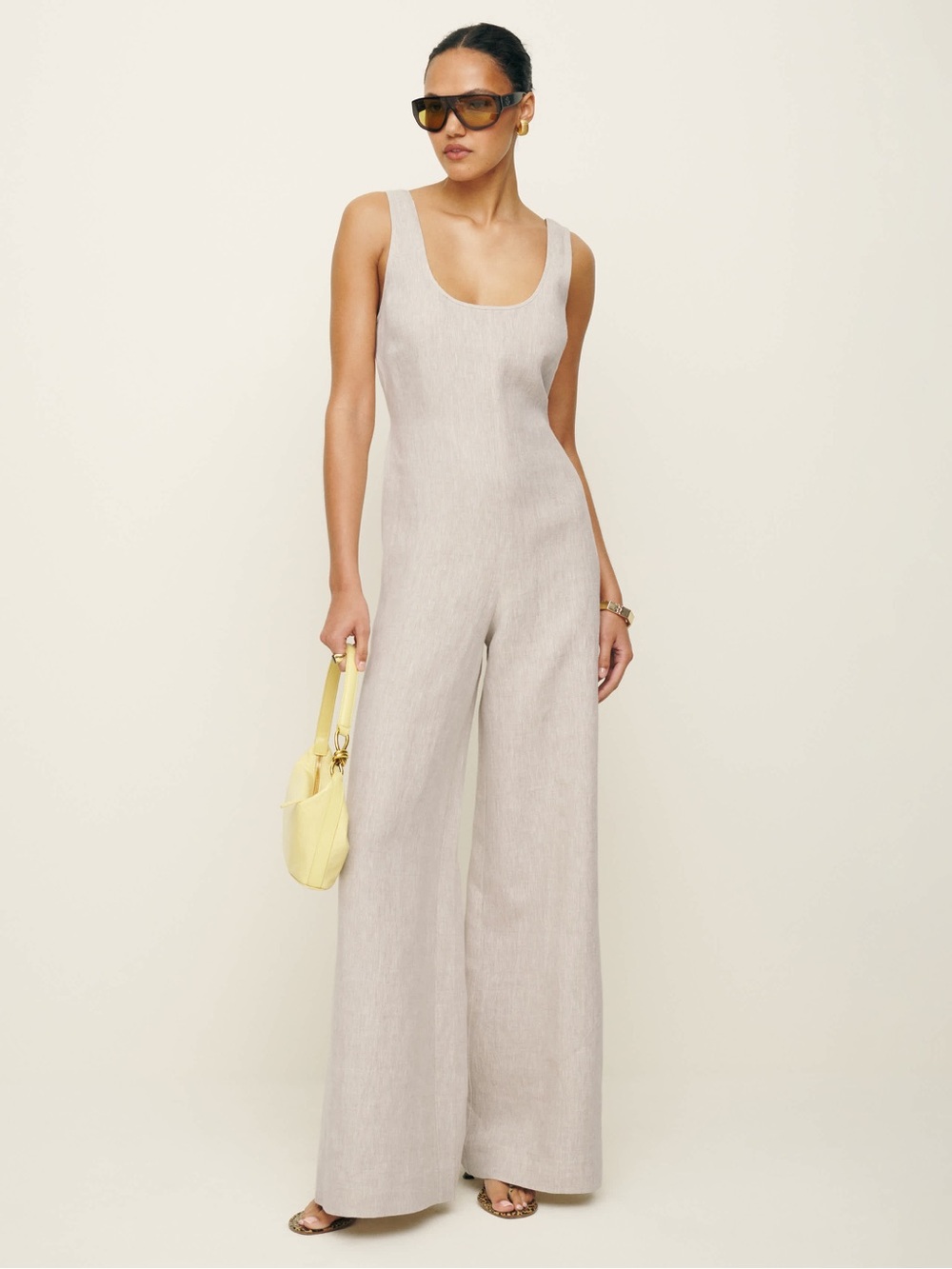 NWT Reformation Nell Linen Jumpsuit - Size S